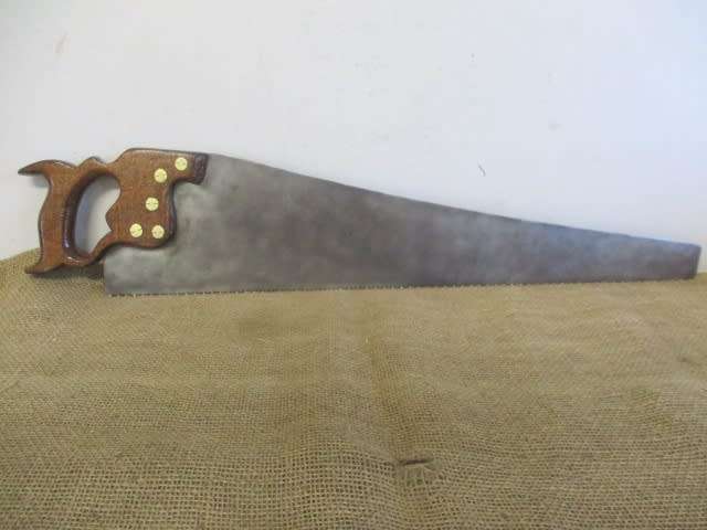 A Lovely Vintage/Antique 25 inch Warranted Superior Crosscut Handsaw