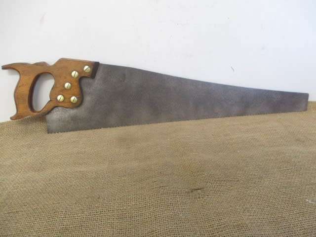 Beautiful Vintage 26 inch Disston Crosscut Handsaw          USA.            1940`s
