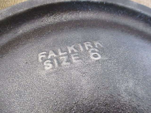 Rare Large Size Vintage Falkirk No 6 Cast Iron Flat Bottom Pot