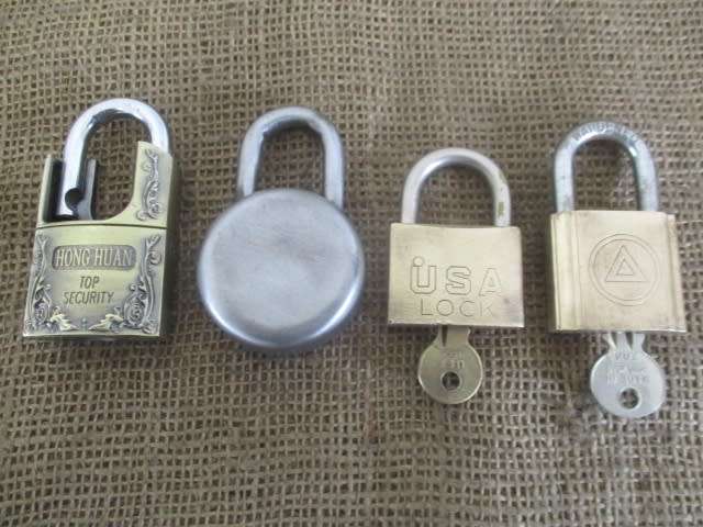 Nice Collection Of Four Vintage Padlocks