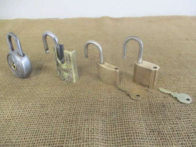 Nice Collection Of Four Vintage Padlocks