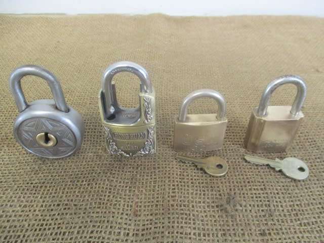 Nice Collection Of Four Vintage Padlocks