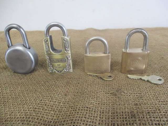 Nice Collection Of Four Vintage Padlocks