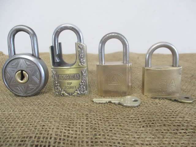 Nice Collection Of Four Vintage Padlocks