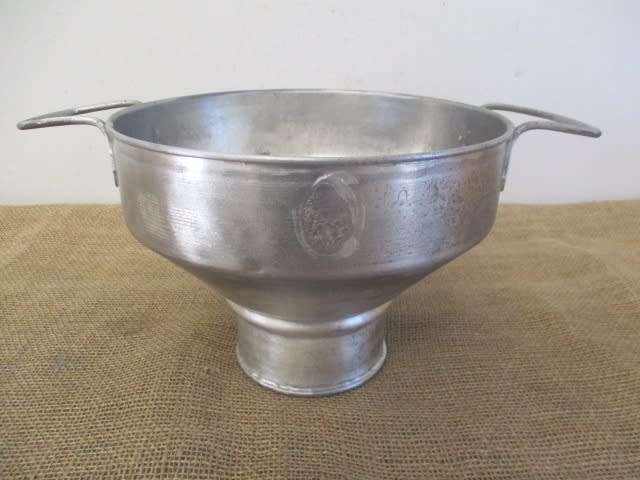 Rare Vintage Complete No 1 Galvanized Dairy Farm Milk Strainer