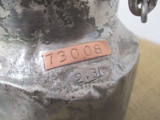 If He Only Could Have Spoken.....This Characterful TSP 1 gallon Galvanized Dairy Farm Cream Can