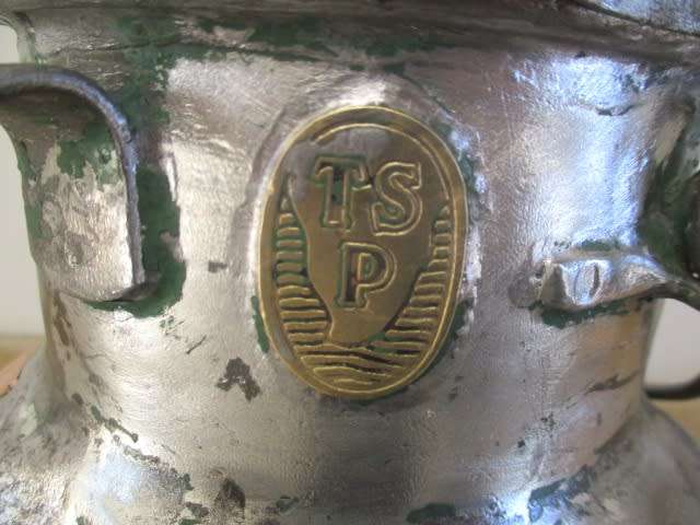 If He Only Could Have Spoken.....This Characterful TSP 1 gallon Galvanized Dairy Farm Cream Can