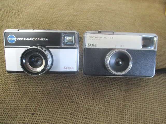 Vintage Kodak Instamatic 133 [1968] And Kodak Instamatic 255X [1971 - 1977] Cameras         England