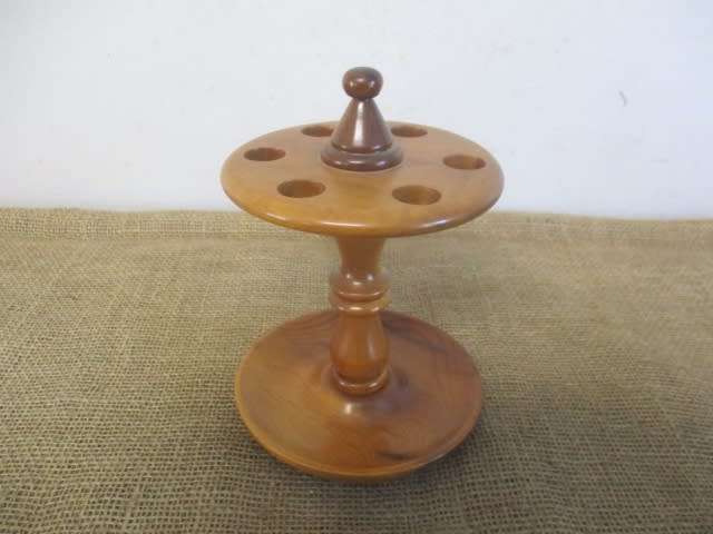 Perfect Vintage Wooden Six Pipe Stand