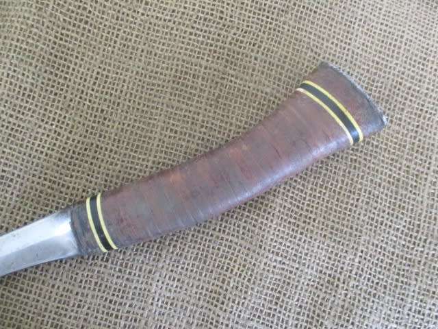 Prestigious Old Estwing Rockford ILL Sportman`s/Camping Axe Hatchet In Original Leather Sheath   USA