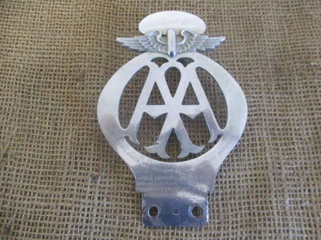 Antique/ Vintage No 78411 AA South Africa/Suid Afrika Car Badge  1906 - 1930