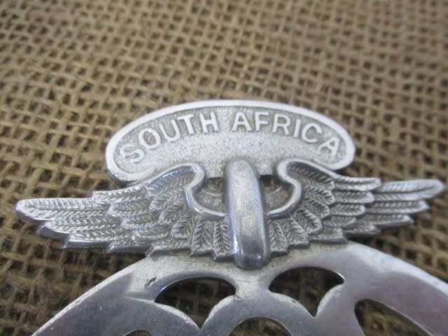 Antique/ Vintage No 78411 AA South Africa/Suid Afrika Car Badge  1906 - 1930