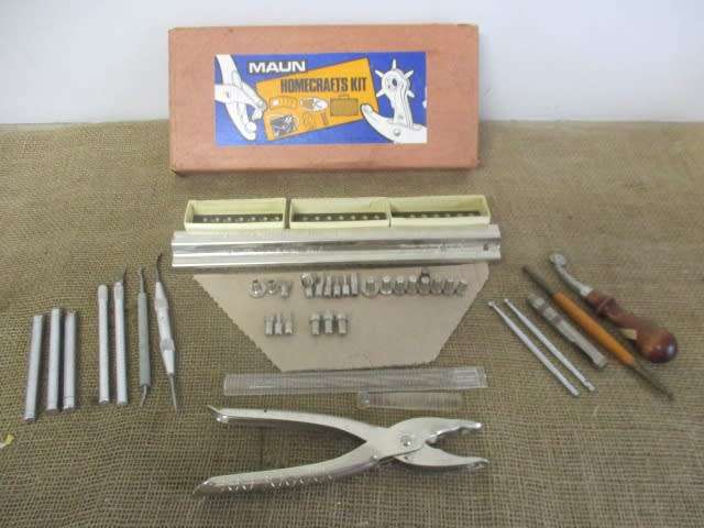 Vintage Maun Leather Work "Homecrafts Kit" In Original Packaging    England