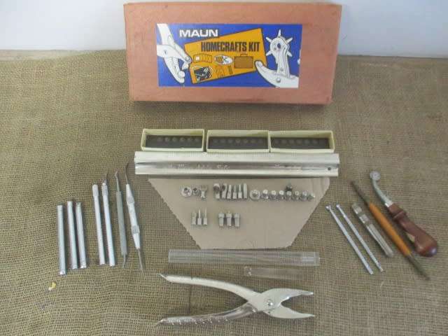 Vintage Maun Leather Work "Homecrafts Kit" In Original Packaging    England