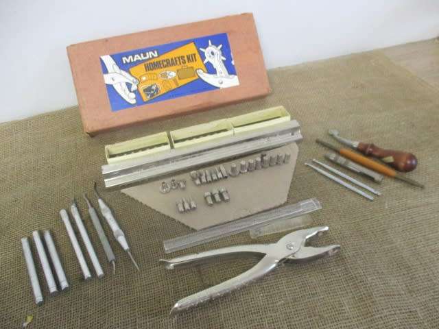 Vintage Maun Leather Work "Homecrafts Kit" In Original Packaging    England