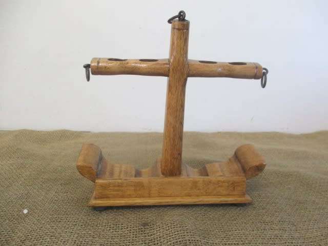 Cute Vintage Tallent Of Old Bond Street Wooden Four Pipe Stand              Made In England