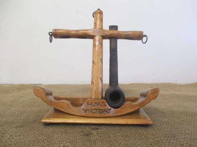 Cute Vintage Tallent Of Old Bond Street Wooden Four Pipe Stand              Made In England