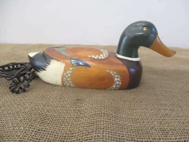 Crazy Vintage Telemania Wooden Mallard Duck Telephone       Made In Taiwan