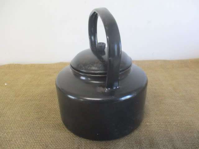 Lovely Large Vintage Old Fashioned Enamel Coffee Pot