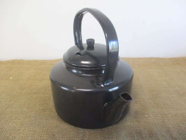 Lovely Large Vintage Old Fashioned Enamel Coffee Pot