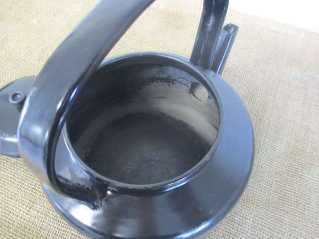 Lovely Large Vintage Old Fashioned Enamel Coffee Pot