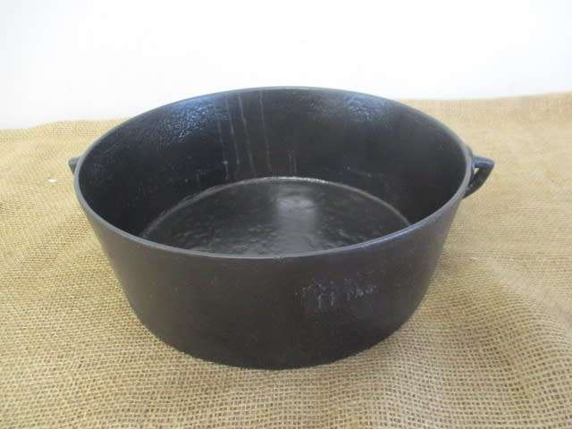 Very Old Vintage Falkirk 11 inch Cast Iron Flat Bottom Pot Without Lid