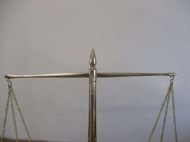 Beautiful And Stately Vintage Solid Brass Scale