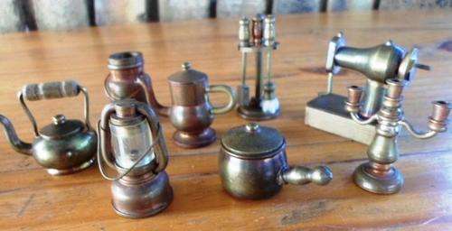 EIGHT VERY COLLECTABLE MINIATURE COPPER/BRASS ORNAMENTS