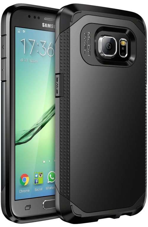 Galaxy S7 Shock Proof Case SGM Premium Hybrid [Dual Layer] Armor Case Cover Black
