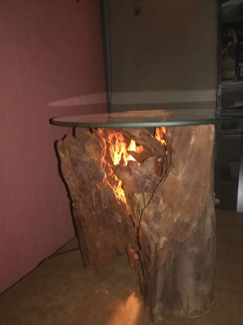 Floor lamp /side table