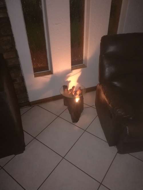 Floor lamp /side table