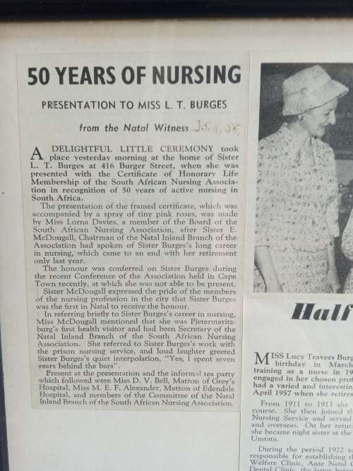 WORLD WAR ONE SOUTH AFRICAN TRIO TO A SOUTH AFRICAN NURSE