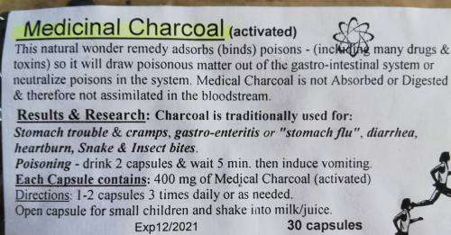 ACTIVATED CHARCOAL CAPS 30