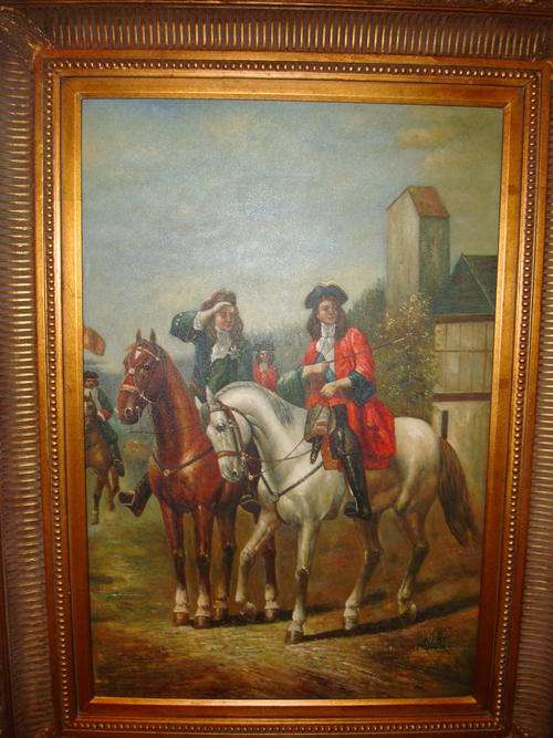 Revolutionary Oil on Canvas Laid on Board 19th Century Painting