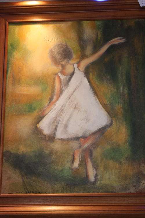 Ballerina Oil On Board Painting