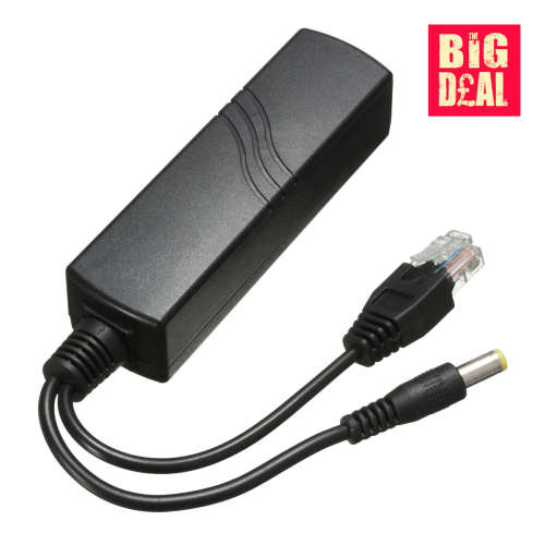 12V POE Injector Splitter 10/100mbps Adapter for CCTV IP Cameras