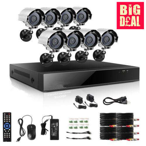 DIY 8 Channel Outdoor Camera H.264 Video Security Kit