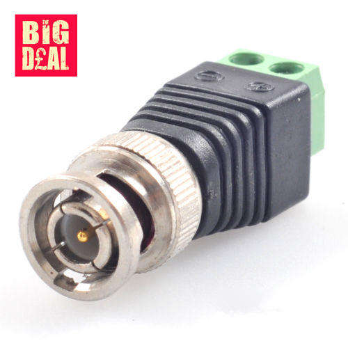 BNC Balun Male Plug Connector with Terminals