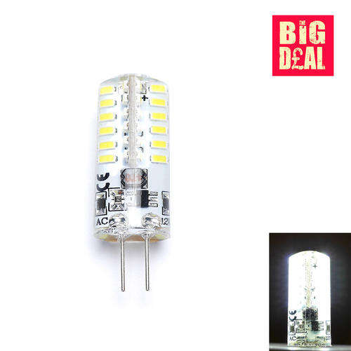TBD G4 3W 48SMD Cool White LED Silicone Capsule Bulb - 2 Years Warranty
