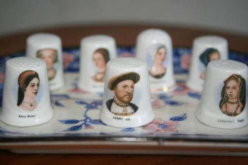 Henry VIII & wives thimbles.