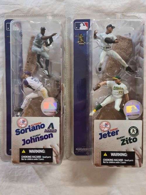 Collectable Baseball and Ice skating figurines