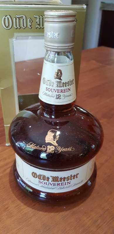 VINTAGE OUDE MEESTER SOUVEREIN - MATURED 12 YEARS BRANDY - STILL SEALED.