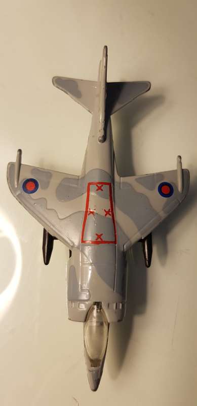 MATCHBOX 1980 HARRIER  SB 27 MILITARY FIGHTER JET BOMBER PLANE DIE-CAST - 1/43 SCALE.