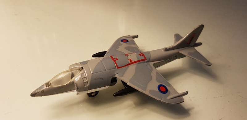 MATCHBOX 1980 HARRIER  SB 27 MILITARY FIGHTER JET BOMBER PLANE DIE-CAST - 1/43 SCALE.