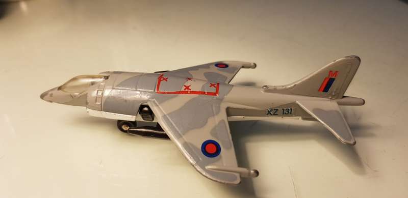 MATCHBOX 1980 HARRIER  SB 27 MILITARY FIGHTER JET BOMBER PLANE DIE-CAST - 1/43 SCALE.