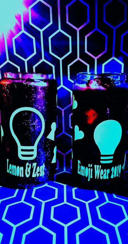Glow-In-The-Dark Tumbler Glass with Glass Straw [Party Glass]