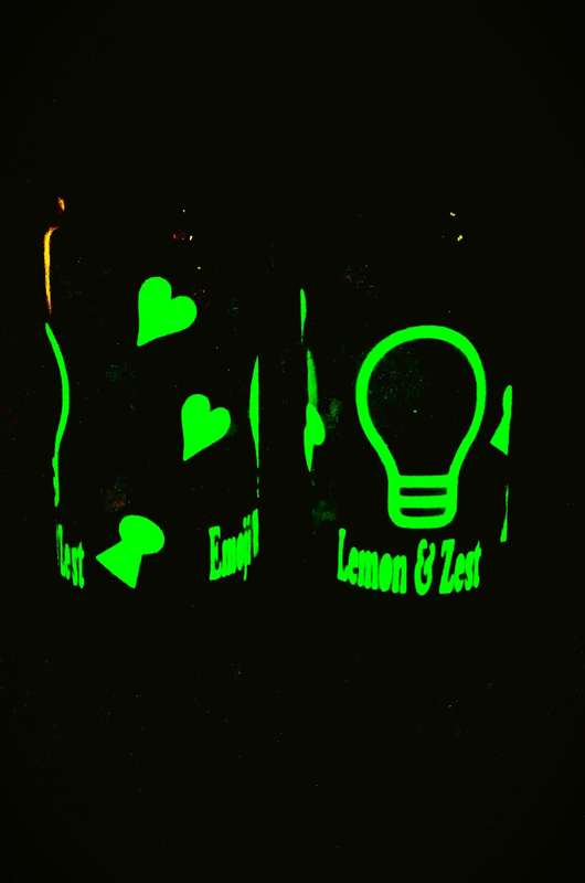 Glow-In-The-Dark Tumbler Glass with Glass Straw [Party Glass]