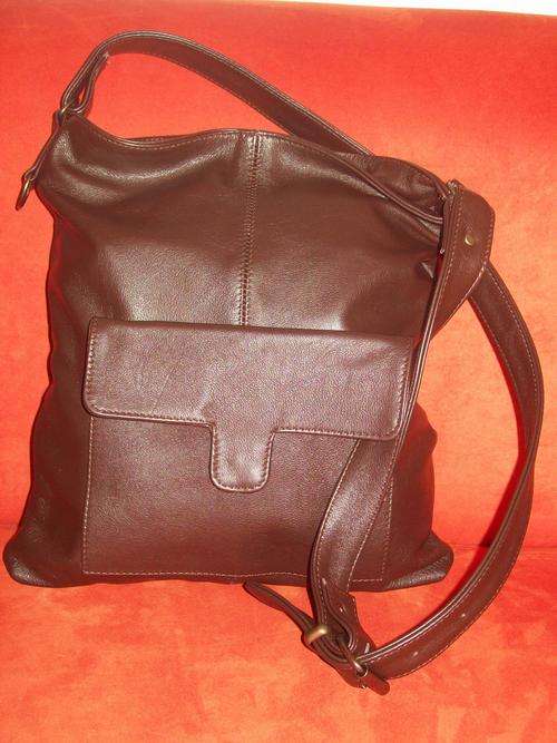 JANE Dark Brown genuine leather bag