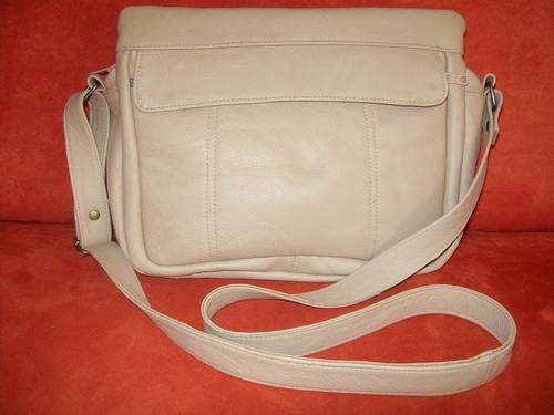 NOLENE Cream colour genuine leather bag