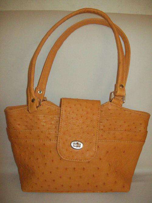 ANGELIQUE  OAKA  OSTRITCH  genuine leather bag